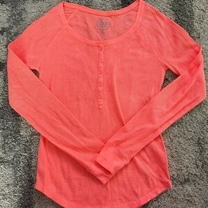 Girls long sleeve pinky-orange T